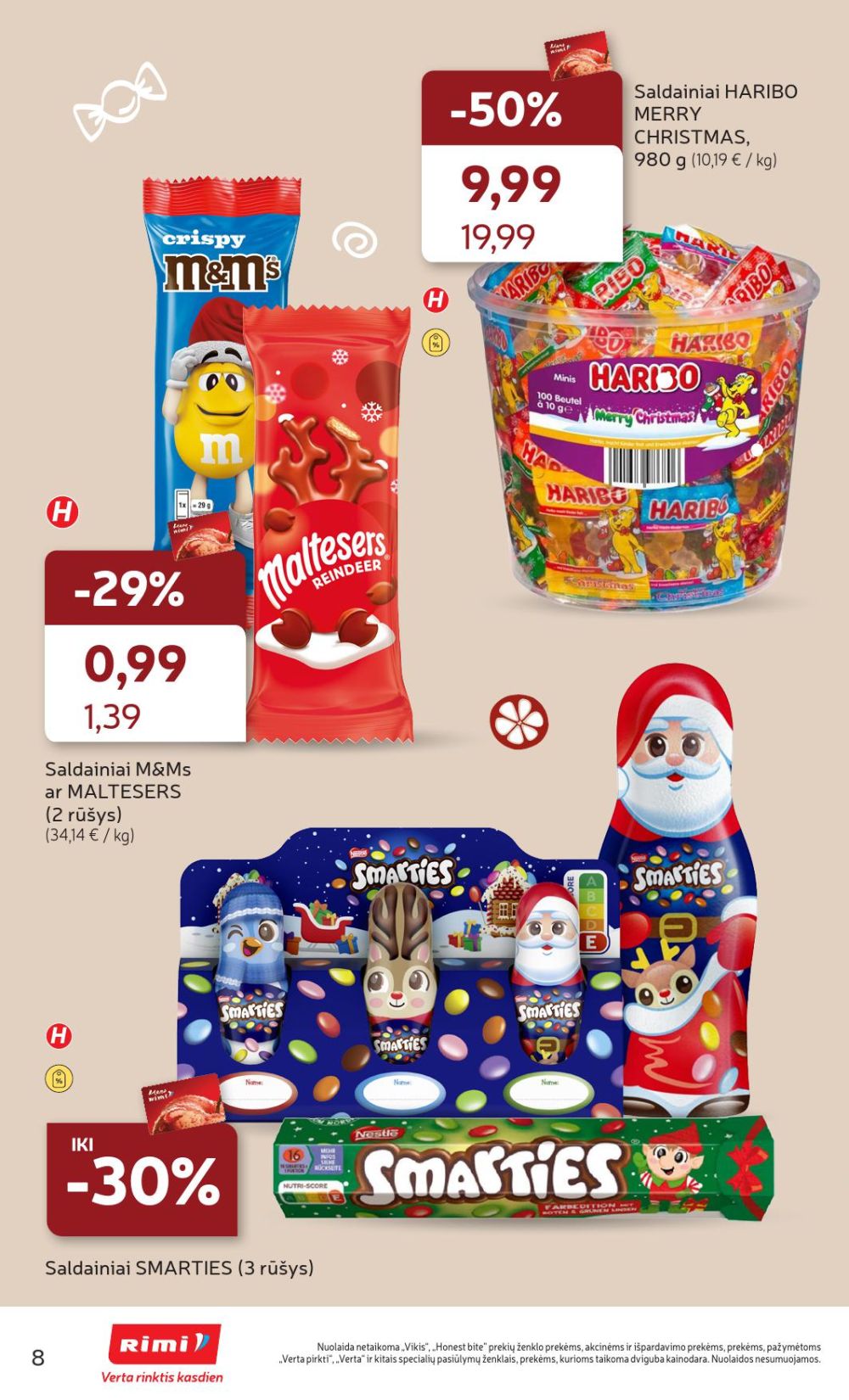 rimi - RIMI - Kalėdinių SALDUMYNŲ asortimento katalogas (2025 12 02 - 2025 12 15) - page: 8