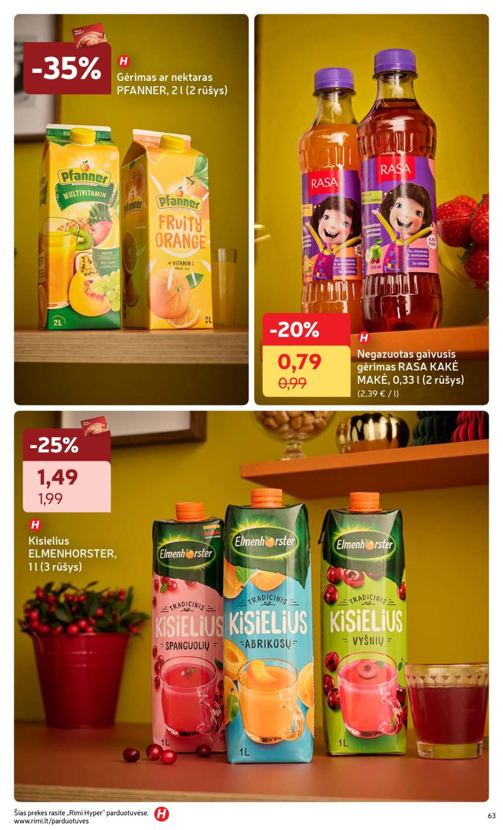 rimi - RIMI - Žiemos ŠVENČIŲ maisto prekių katalogas (2025 12 02 - 2026 01 05) - page: 63