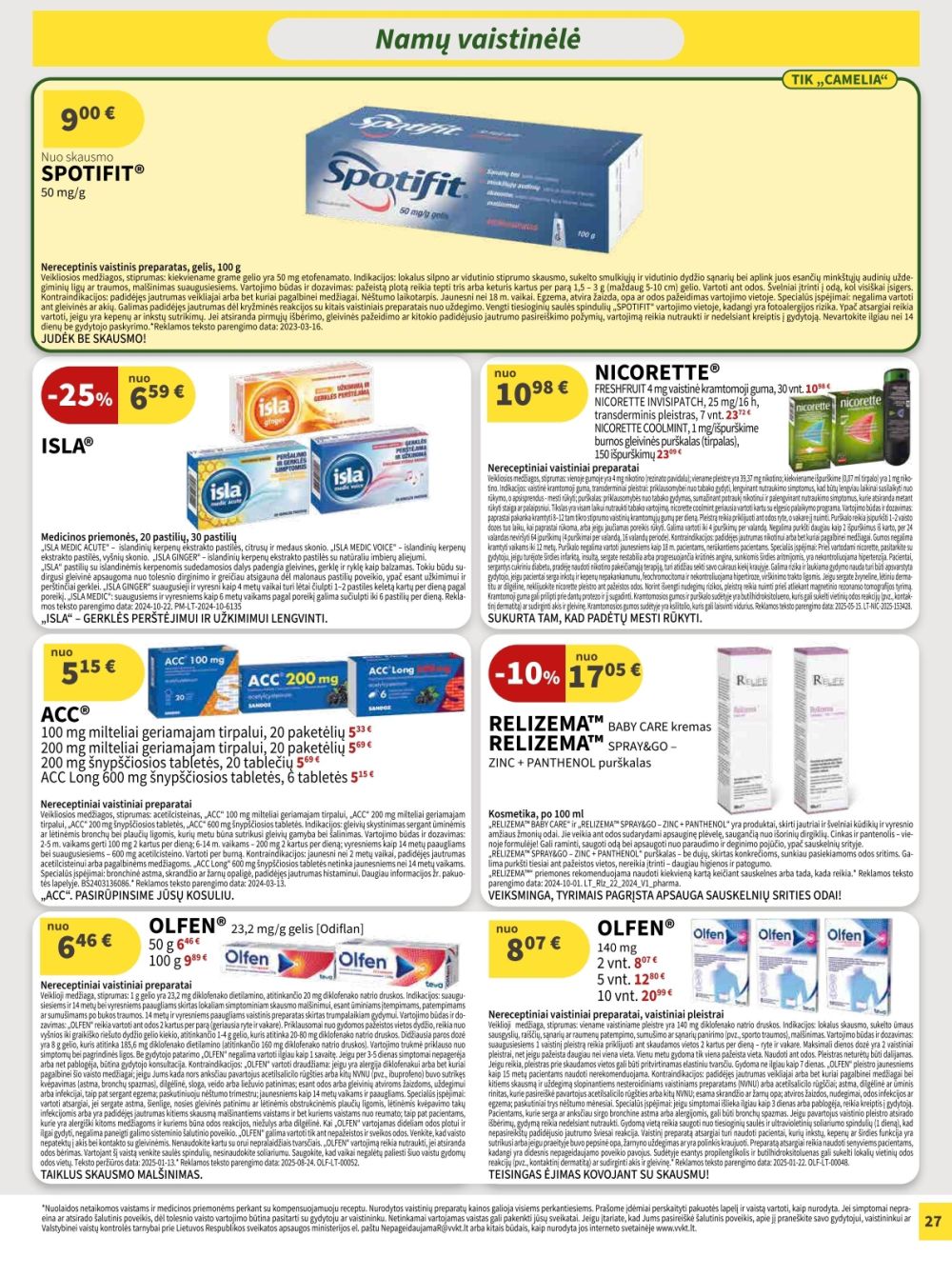 camelia - CAMELIA - Leidinys Nr.11 (2025 11 01 - 2025 11 30) - page: 27