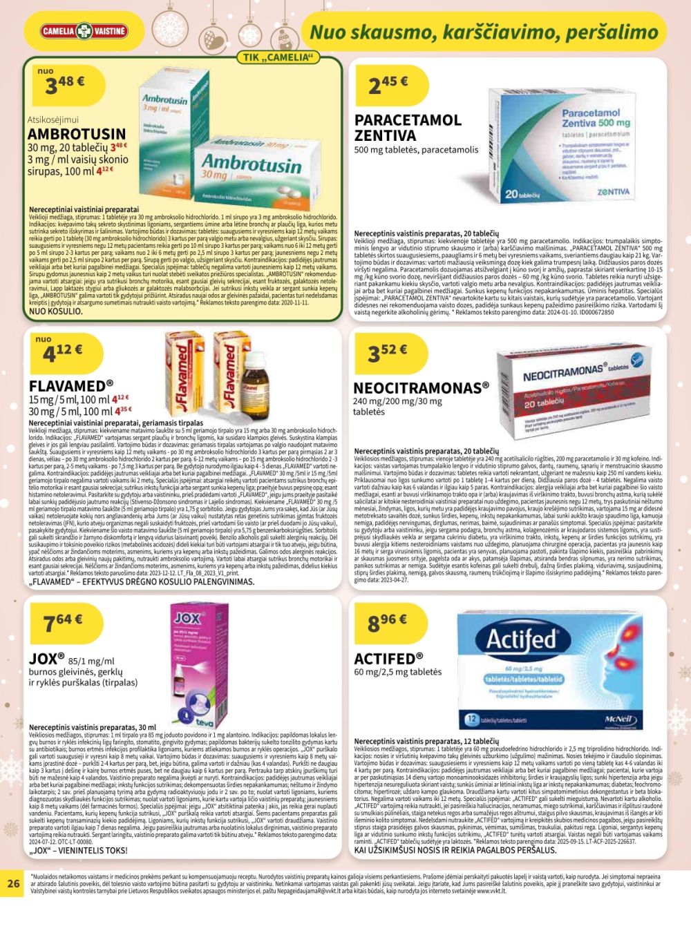 camelia - CAMELIA - Leidinys Nr.12 (2025 12 01 - 2025 12 31) - page: 26