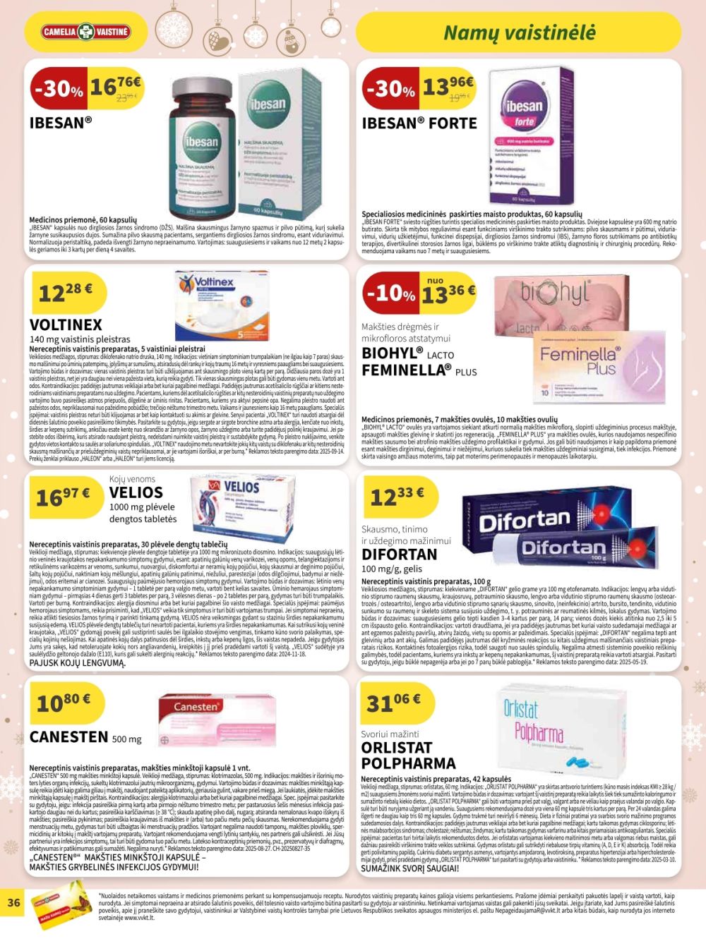 camelia - CAMELIA - Leidinys Nr.12 (2025 12 01 - 2025 12 31) - page: 36