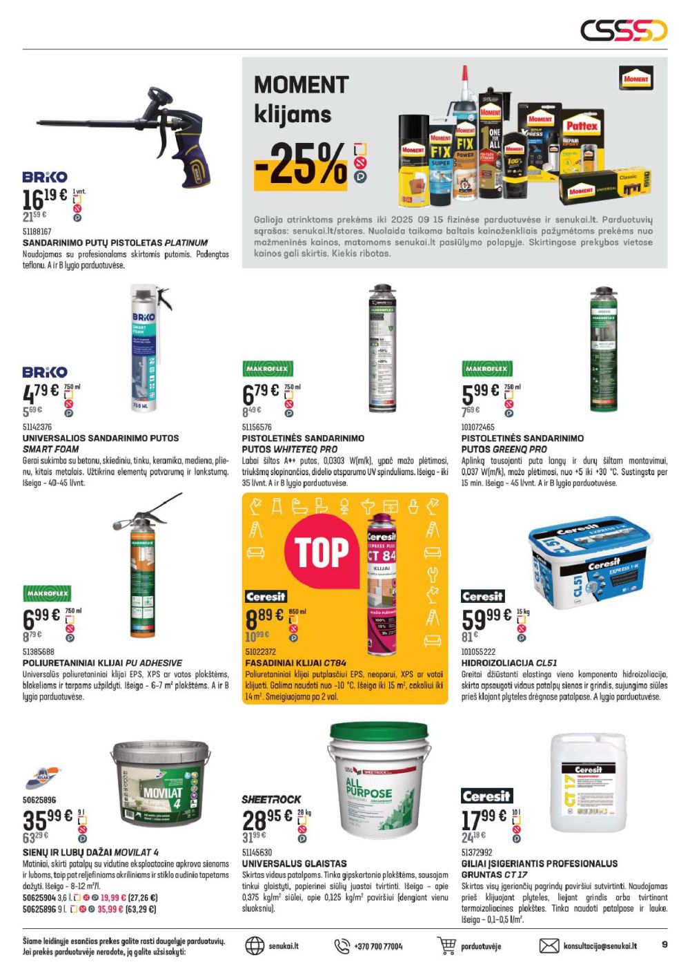 senukai - SENUKAI - Leidinys Nr.19 (2025 08 20 - 2025 09 15) - page: 9