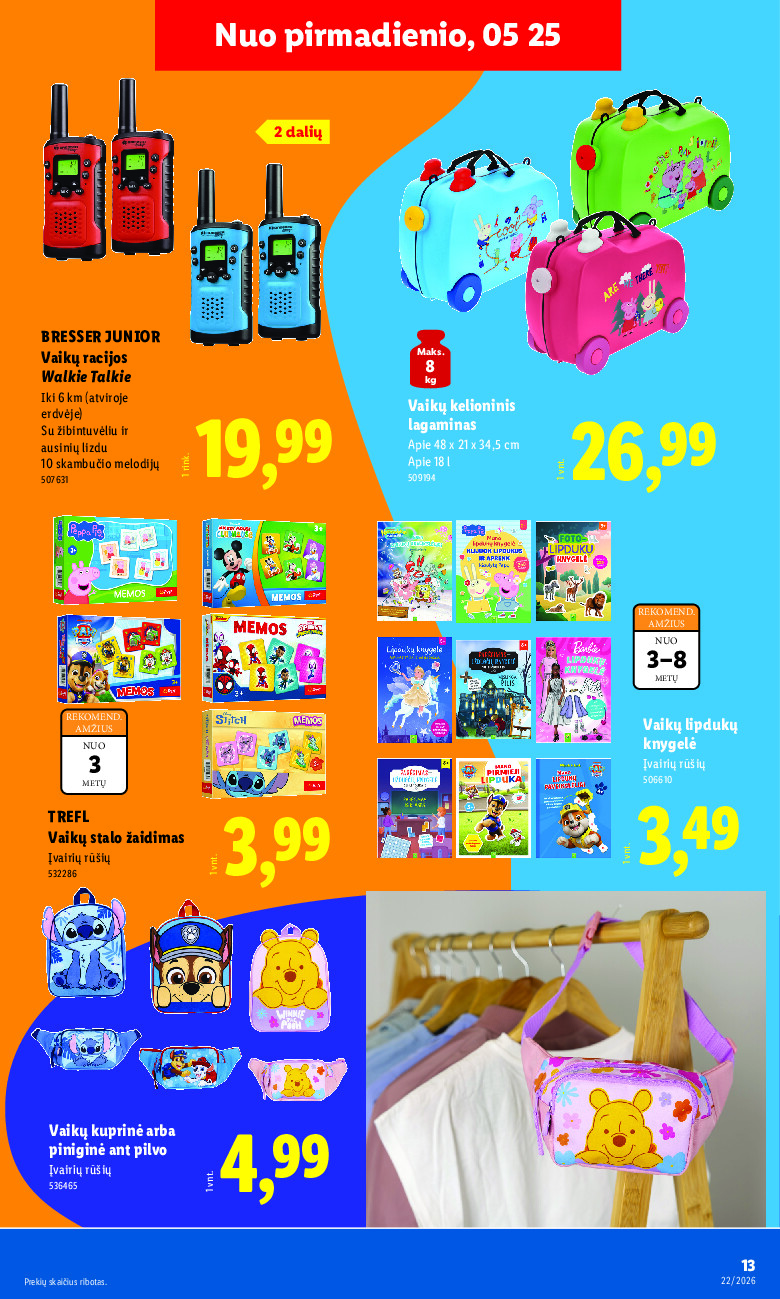 lidl - NE MAISTO PREKIŲ PASIŪLYMAI (2026-05-25 - 2026-05-31) - page: 13