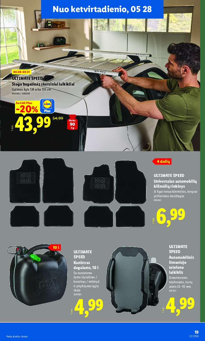 lidl - NE MAISTO PREKIŲ PASIŪLYMAI (2026-05-25 - 2026-05-31) - page: 19