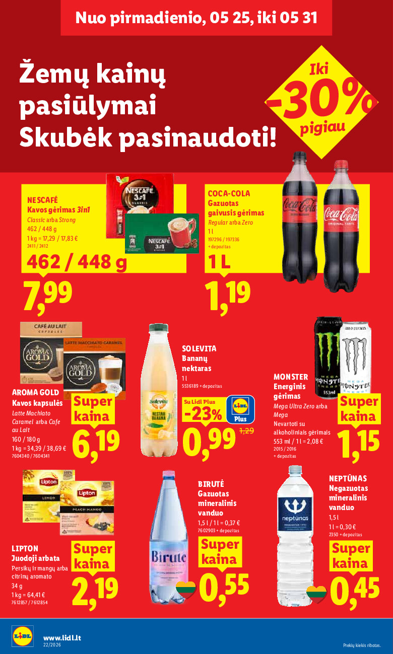 lidl - MAISTO PREKIŲ PASIŪLYMAI (2026-05-25 - 2026-05-31) - page: 16