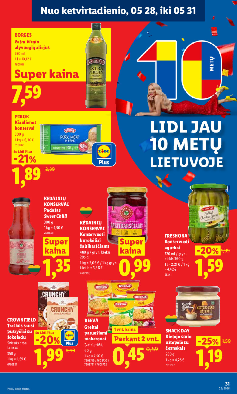 lidl - MAISTO PREKIŲ PASIŪLYMAI (2026-05-25 - 2026-05-31) - page: 23