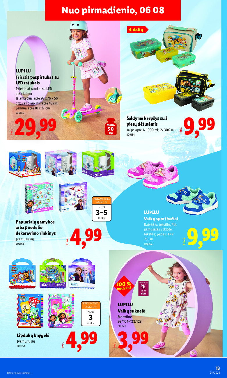 lidl - NE MAISTO PREKIŲ PASIŪLYMAI (2026-06-08 - 2026-06-14) - page: 13