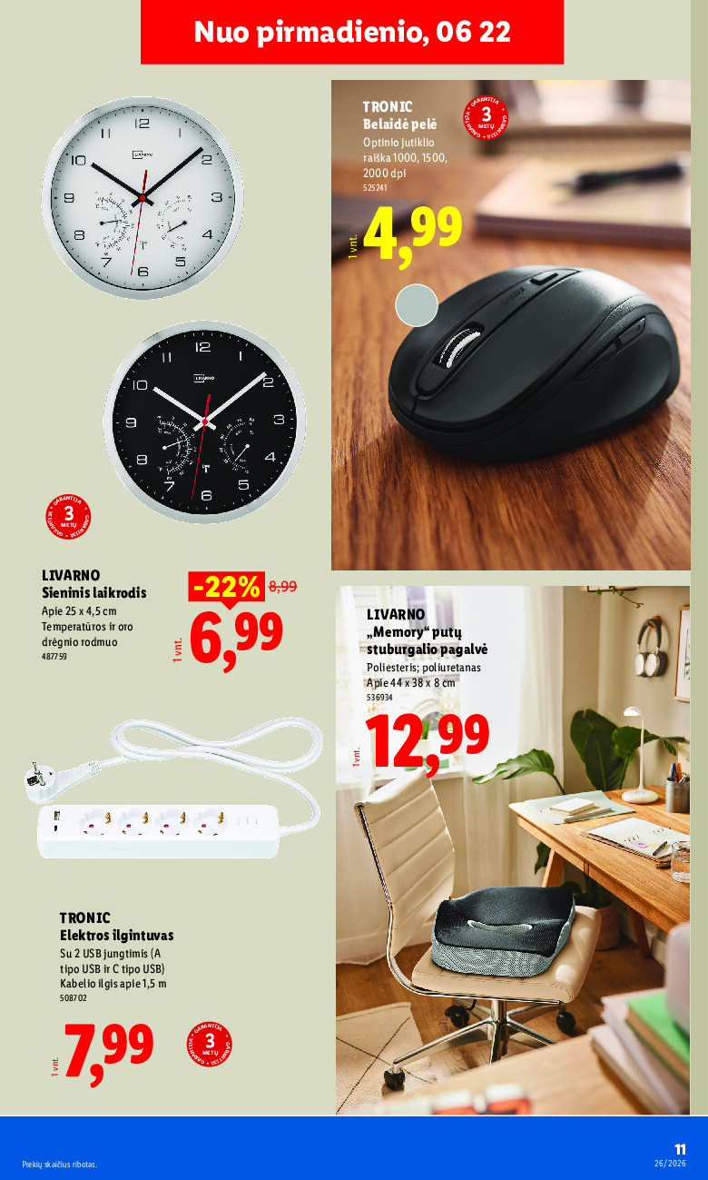 lidl - NE MAISTO PREKIŲ PASIŪLYMAI (2026-06-22 - 2026-06-28) - page: 11