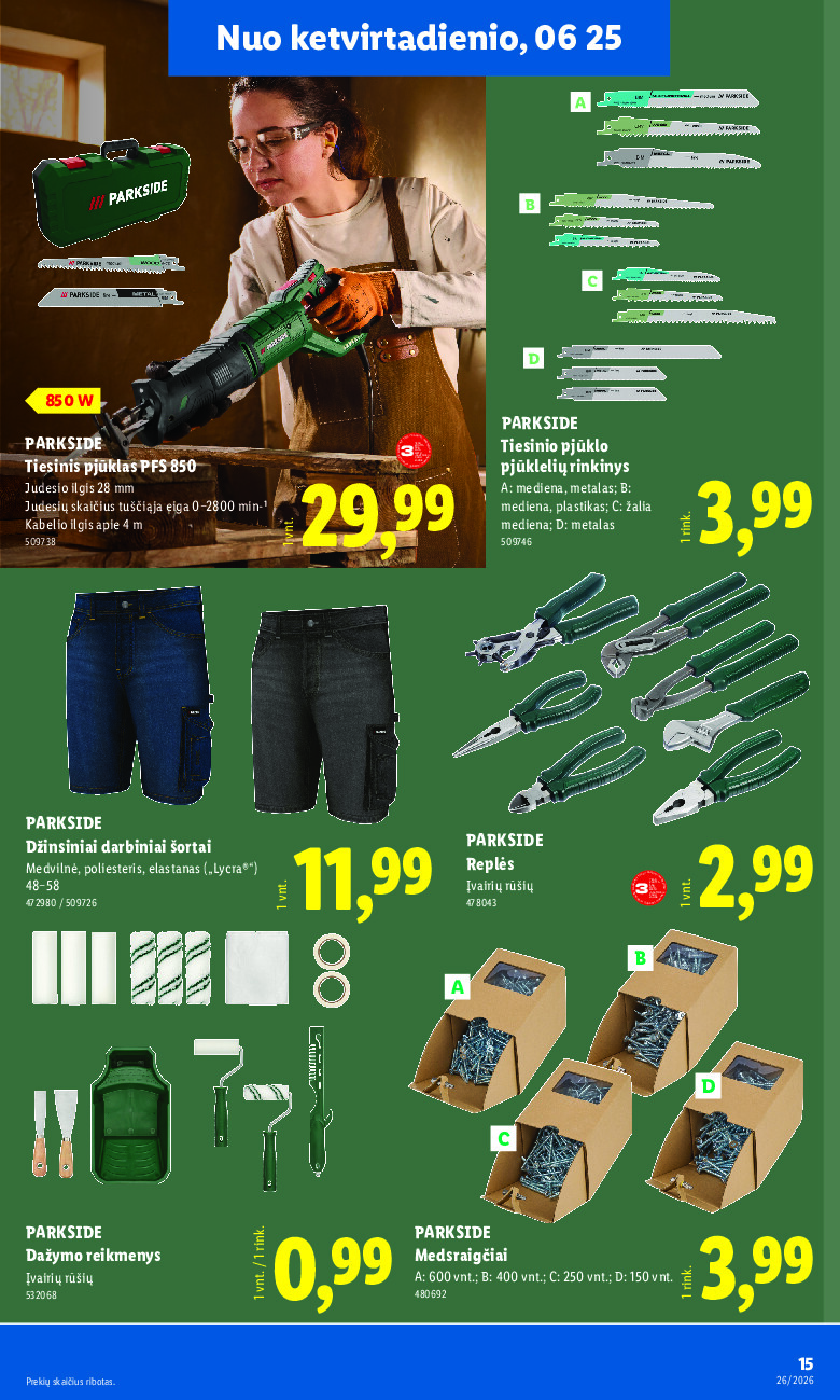 lidl - NE MAISTO PREKIŲ PASIŪLYMAI (2026-06-22 - 2026-06-28) - page: 15