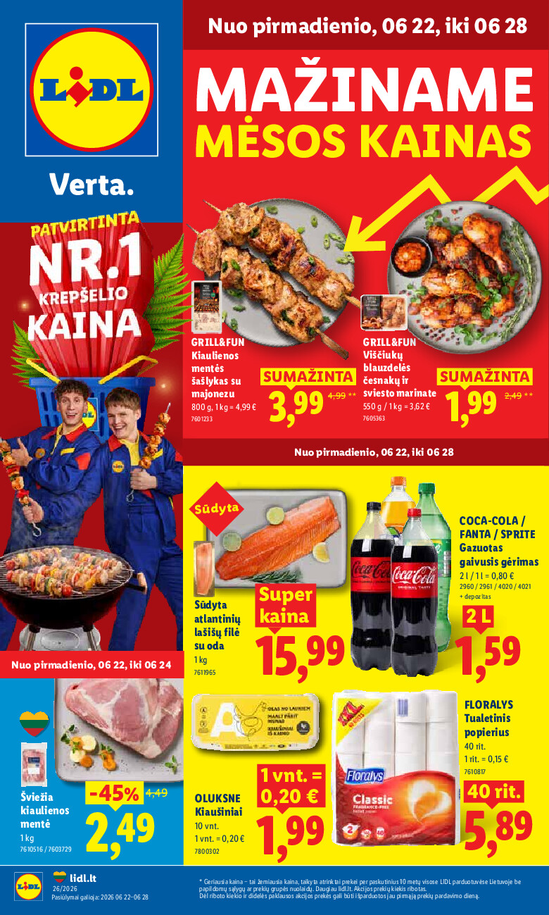 lidl - MAISTO PREKIŲ PASIŪLYMAI (2026-06-22 - 2026-06-28) - page: 1