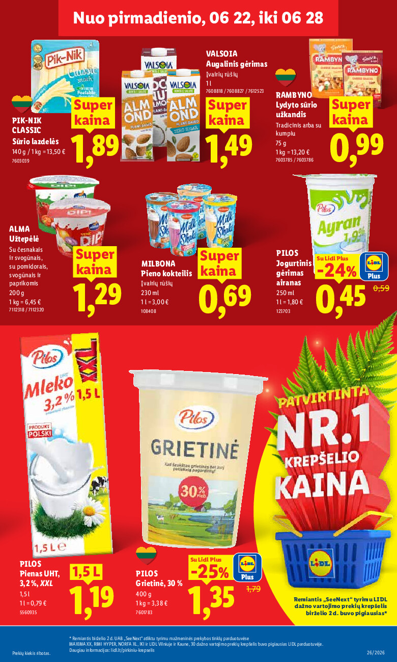 lidl - MAISTO PREKIŲ PASIŪLYMAI (2026-06-22 - 2026-06-28) - page: 19