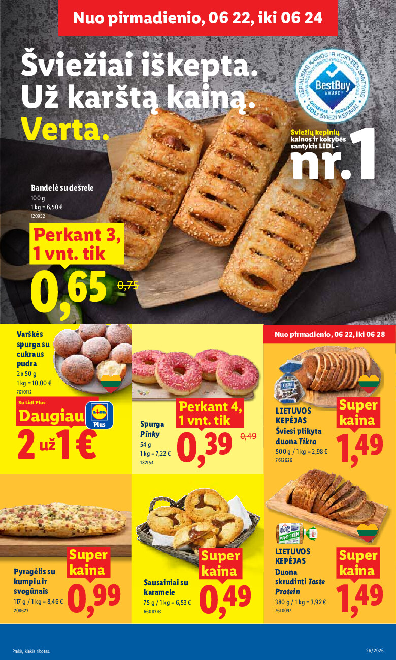 lidl - MAISTO PREKIŲ PASIŪLYMAI (2026-06-22 - 2026-06-28) - page: 7
