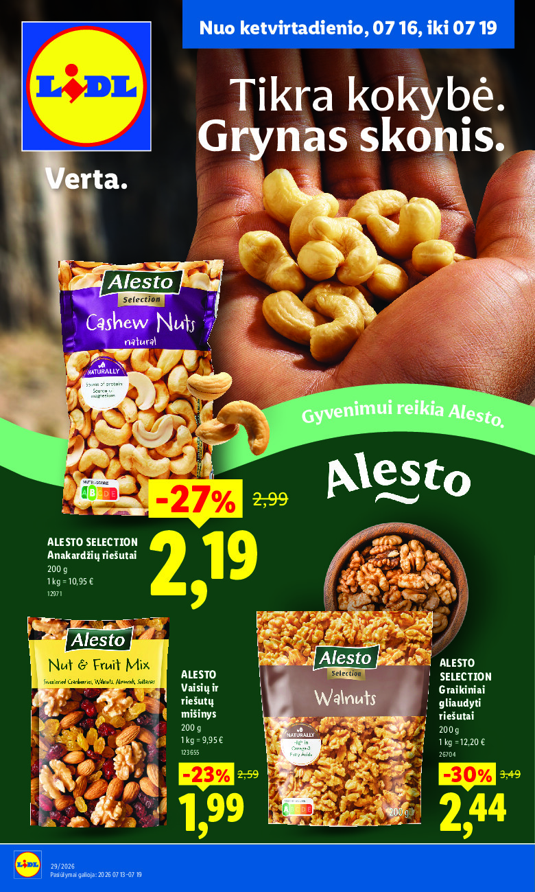 lidl - Tikra kokybė. Grynas skonis. (2026-07-13 - 2026-07-19)
