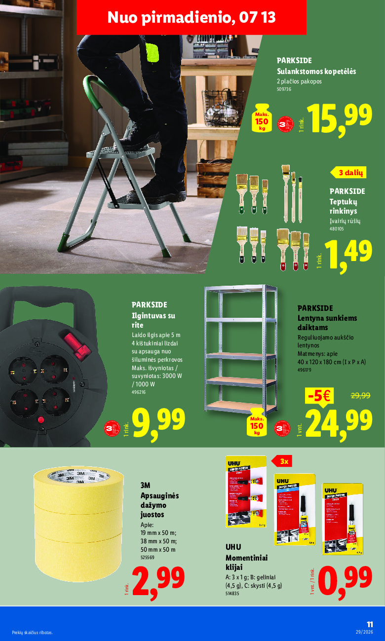lidl - NE MAISTO PREKIŲ PASIŪLYMAI (2026-07-13 - 2026-07-19) - page: 11