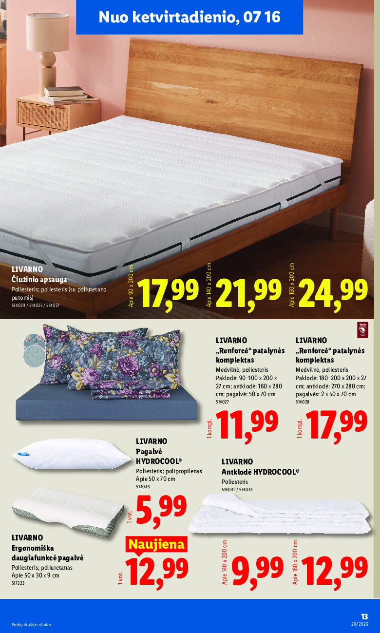 lidl - NE MAISTO PREKIŲ PASIŪLYMAI (2026-07-13 - 2026-07-19) - page: 13