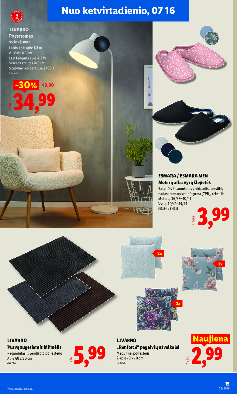 lidl - NE MAISTO PREKIŲ PASIŪLYMAI (2026-07-13 - 2026-07-19) - page: 15