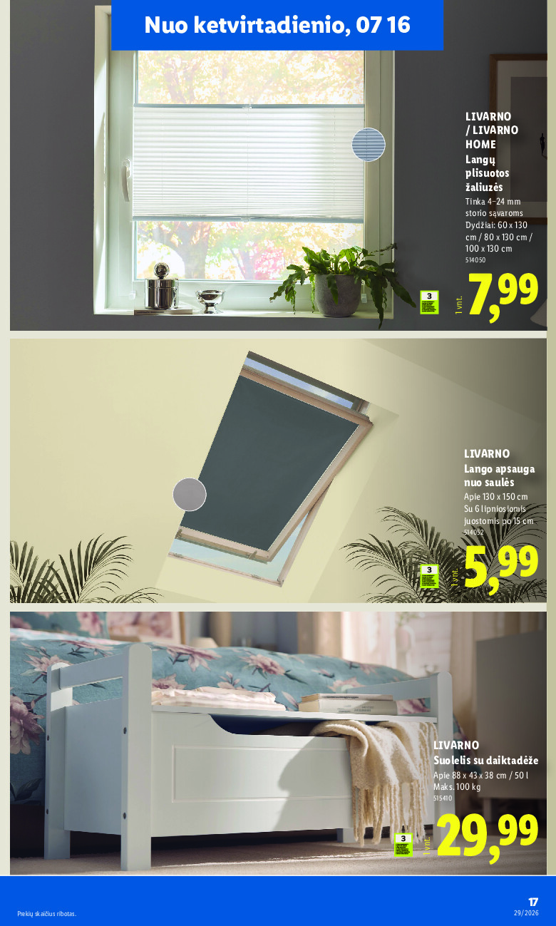 lidl - NE MAISTO PREKIŲ PASIŪLYMAI (2026-07-13 - 2026-07-19) - page: 17