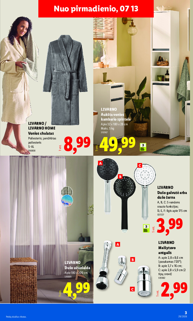 lidl - NE MAISTO PREKIŲ PASIŪLYMAI (2026-07-13 - 2026-07-19) - page: 3