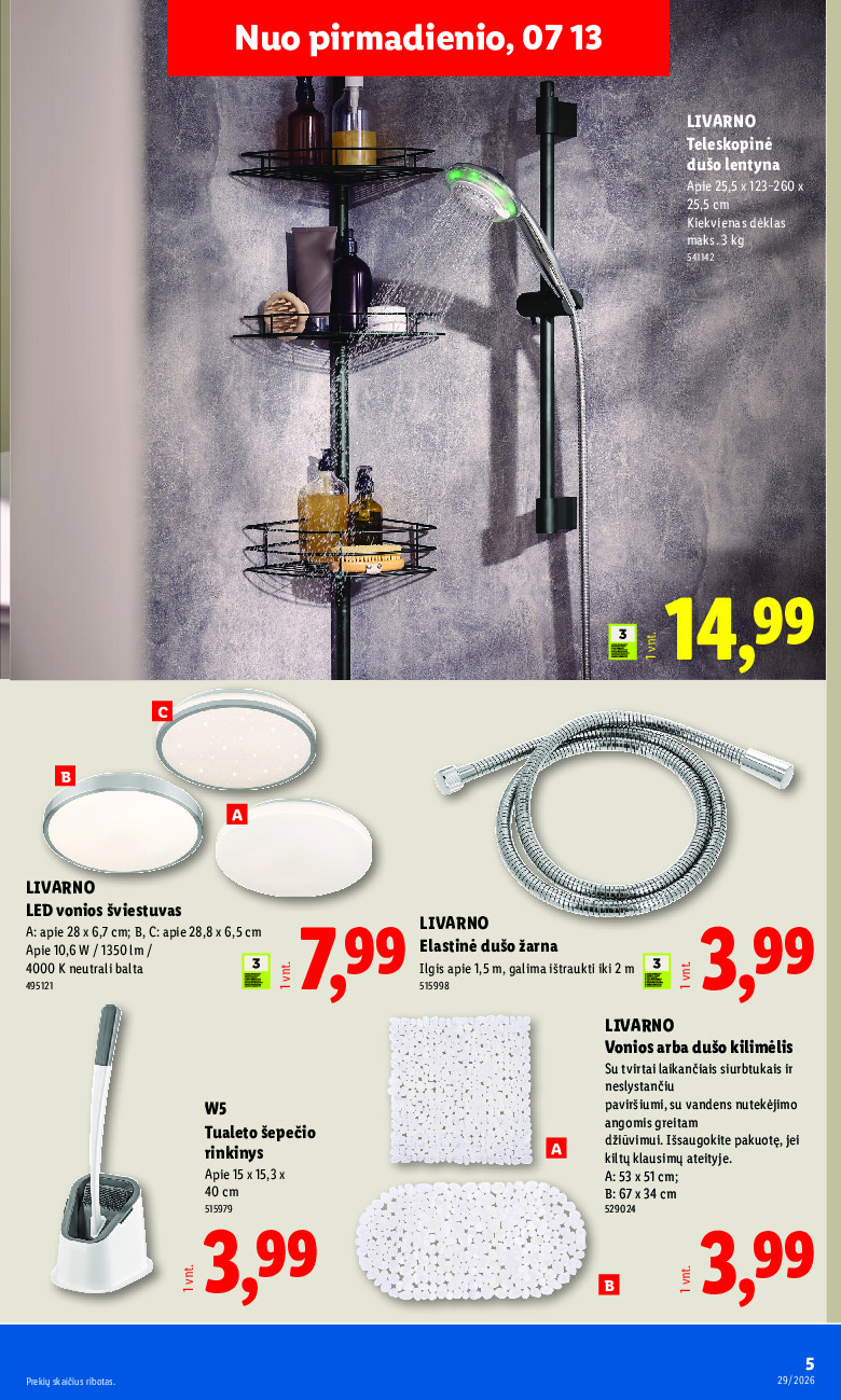 lidl - NE MAISTO PREKIŲ PASIŪLYMAI (2026-07-13 - 2026-07-19) - page: 5