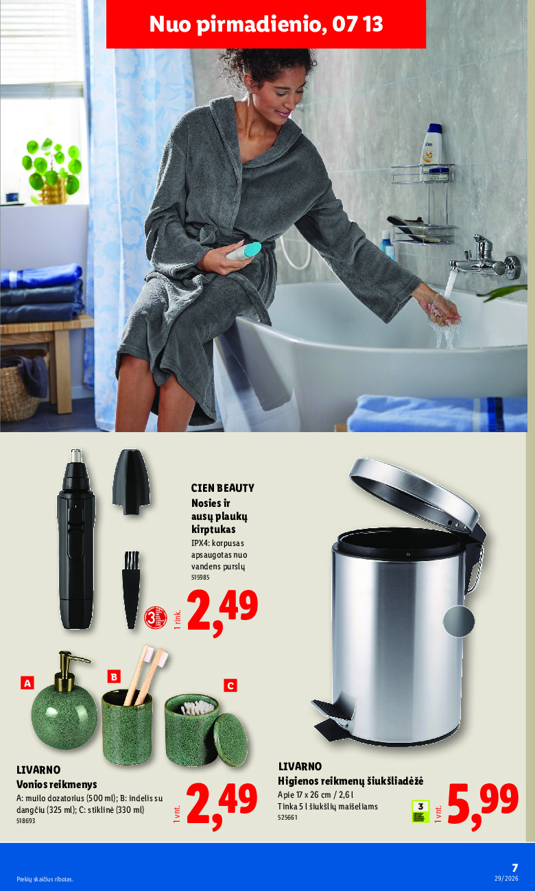 lidl - NE MAISTO PREKIŲ PASIŪLYMAI (2026-07-13 - 2026-07-19) - page: 7