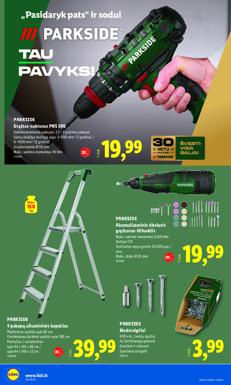 lidl - NE MAISTO PREKIŲ PASIŪLYMAI (2026-07-13 - 2026-07-19) - page: 10