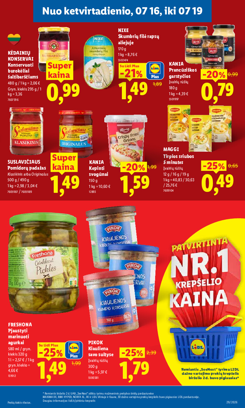 lidl - MAISTO PREKIŲ PASIŪLYMAI (2026-07-13 - 2026-07-19) - page: 31