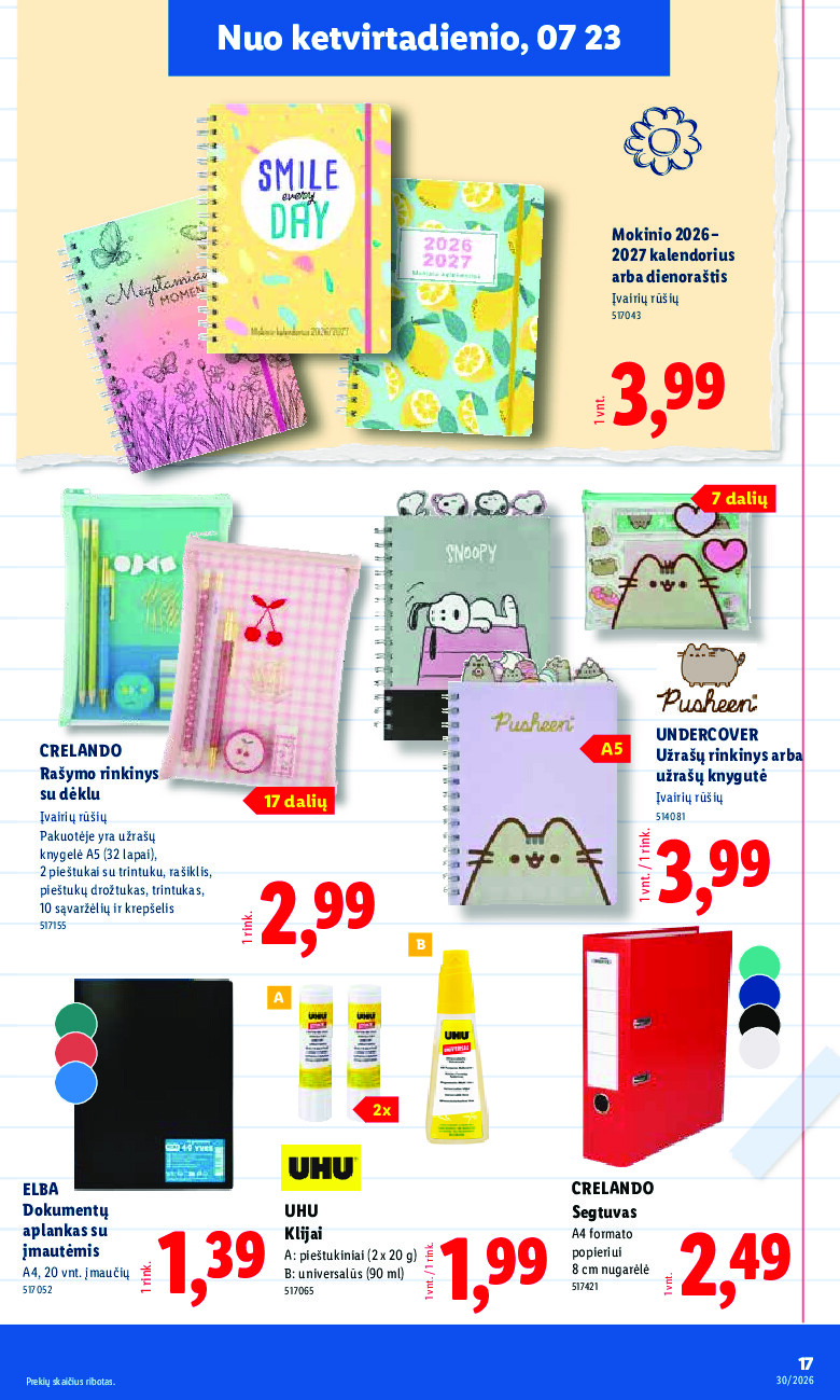 lidl - NE MAISTO PREKIŲ PASIŪLYMAI (2026-07-20 - 2026-07-26) - page: 17