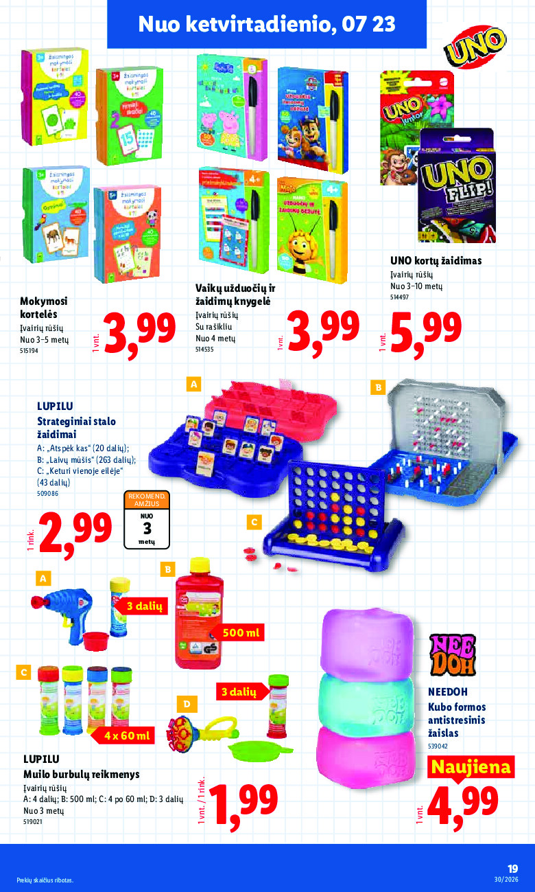 lidl - NE MAISTO PREKIŲ PASIŪLYMAI (2026-07-20 - 2026-07-26) - page: 19