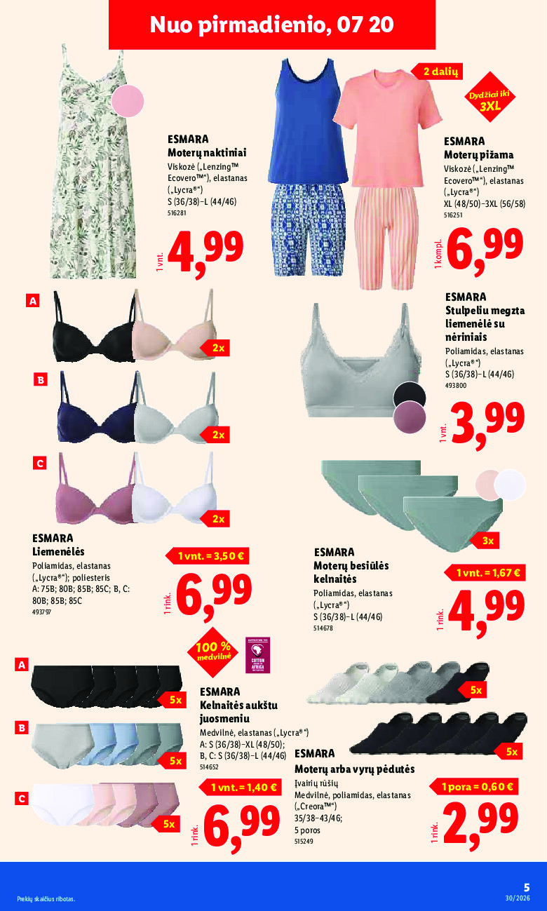lidl - NE MAISTO PREKIŲ PASIŪLYMAI (2026-07-20 - 2026-07-26) - page: 5