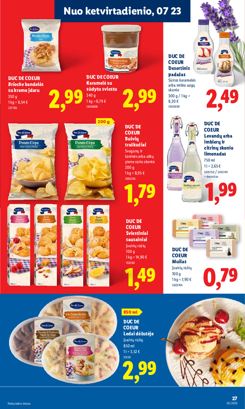 lidl - MAISTO PREKIŲ PASIŪLYMAI (2026-07-20 - 2026-07-26) - page: 33
