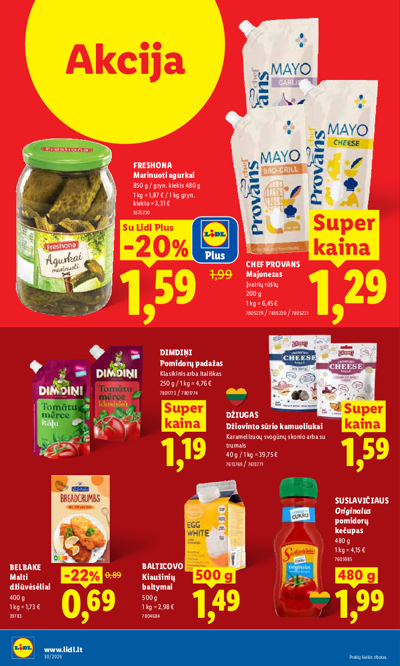lidl - MAISTO PREKIŲ PASIŪLYMAI (2026-07-20 - 2026-07-26) - page: 36
