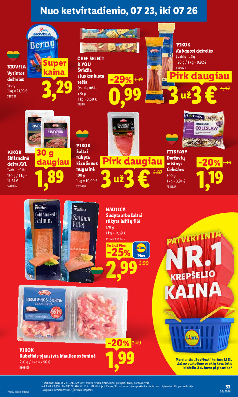 lidl - MAISTO PREKIŲ PASIŪLYMAI (2026-07-20 - 2026-07-26) - page: 39