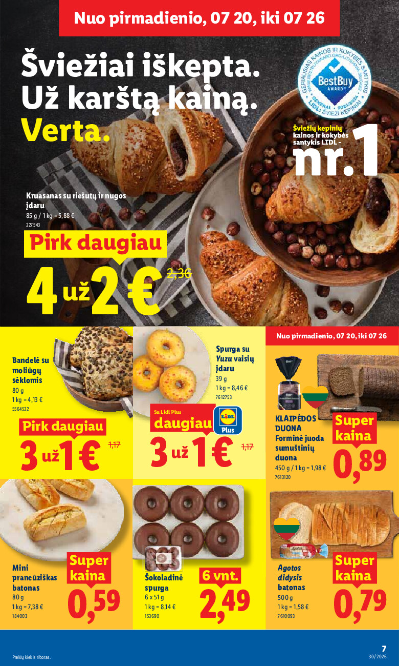 lidl - MAISTO PREKIŲ PASIŪLYMAI (2026-07-20 - 2026-07-26) - page: 7