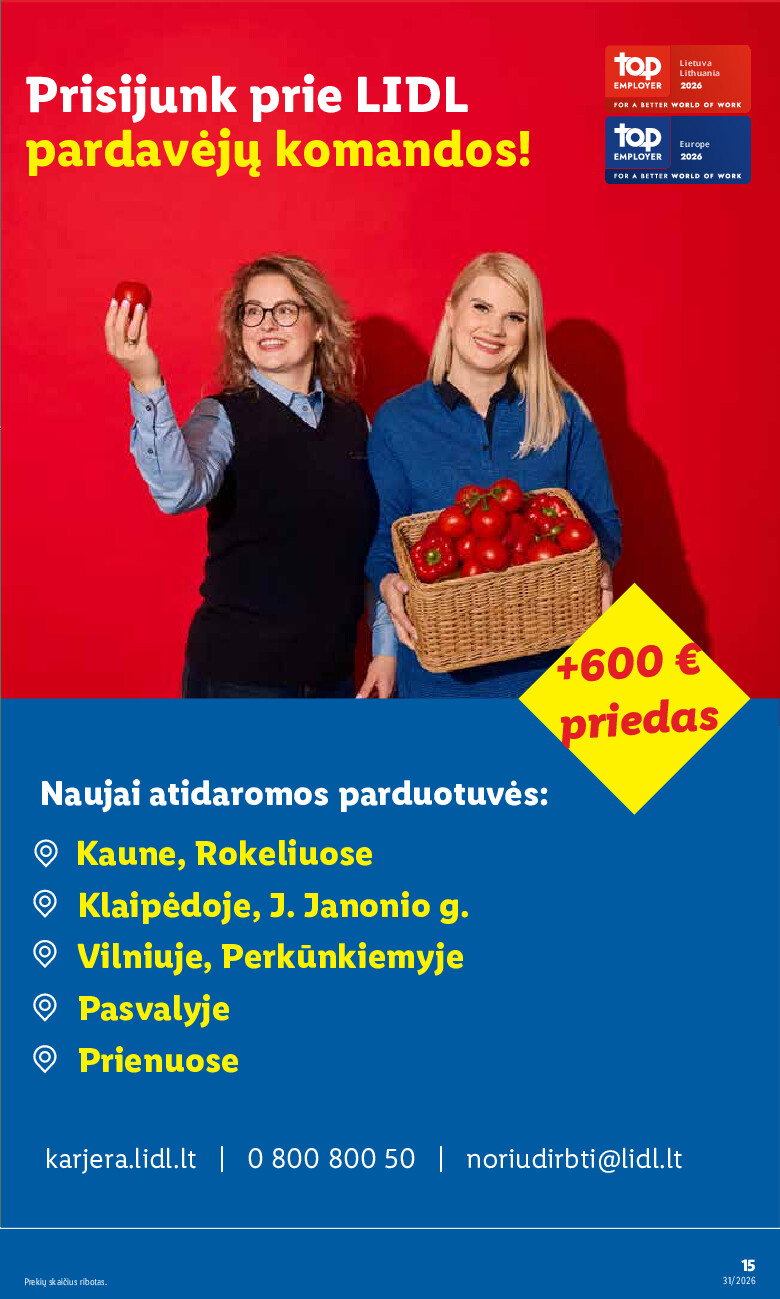 lidl - NE MAISTO PREKIŲ PASIŪLYMAI (2026-07-27 - 2026-08-02) - page: 15