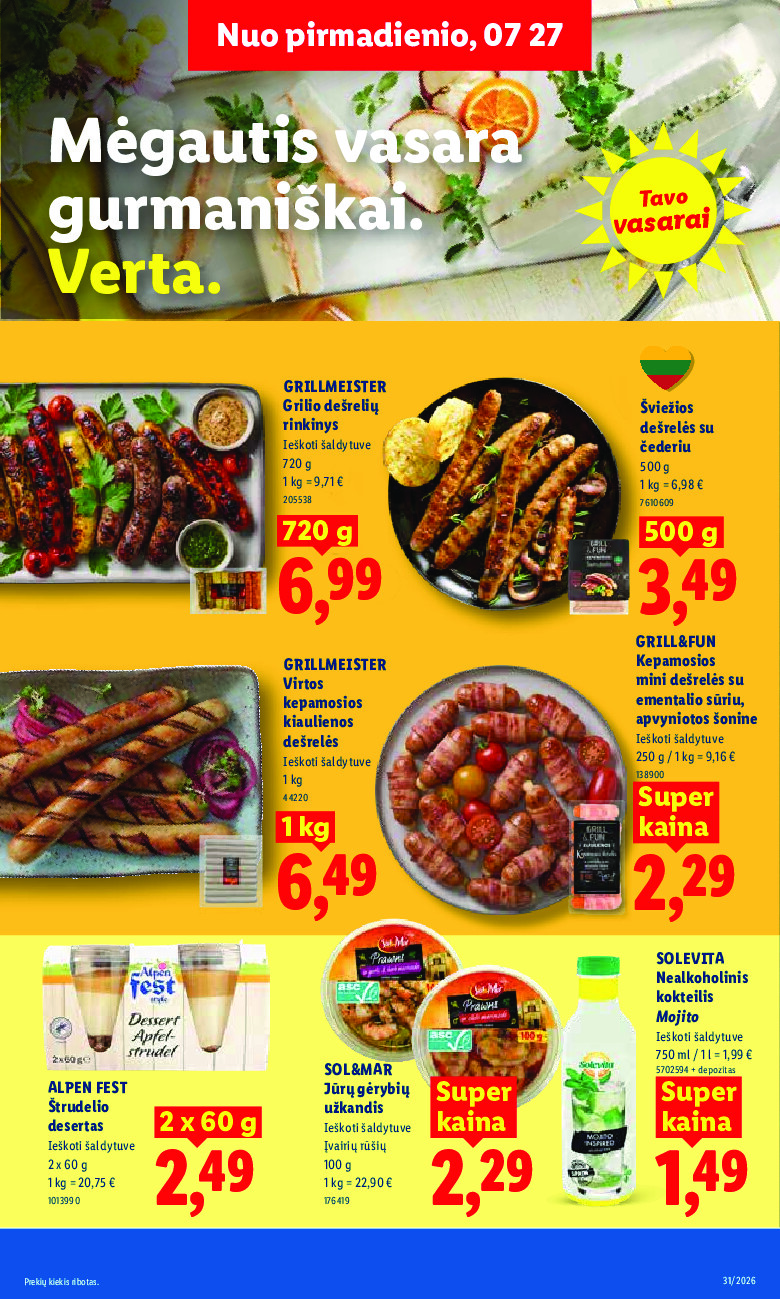lidl - MAISTO PREKIŲ PASIŪLYMAI (2026-07-27 - 2026-08-02) - page: 17