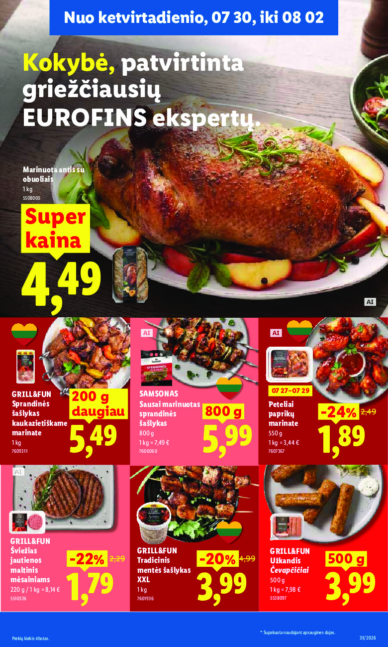lidl - MAISTO PREKIŲ PASIŪLYMAI (2026-07-27 - 2026-08-02) - page: 41