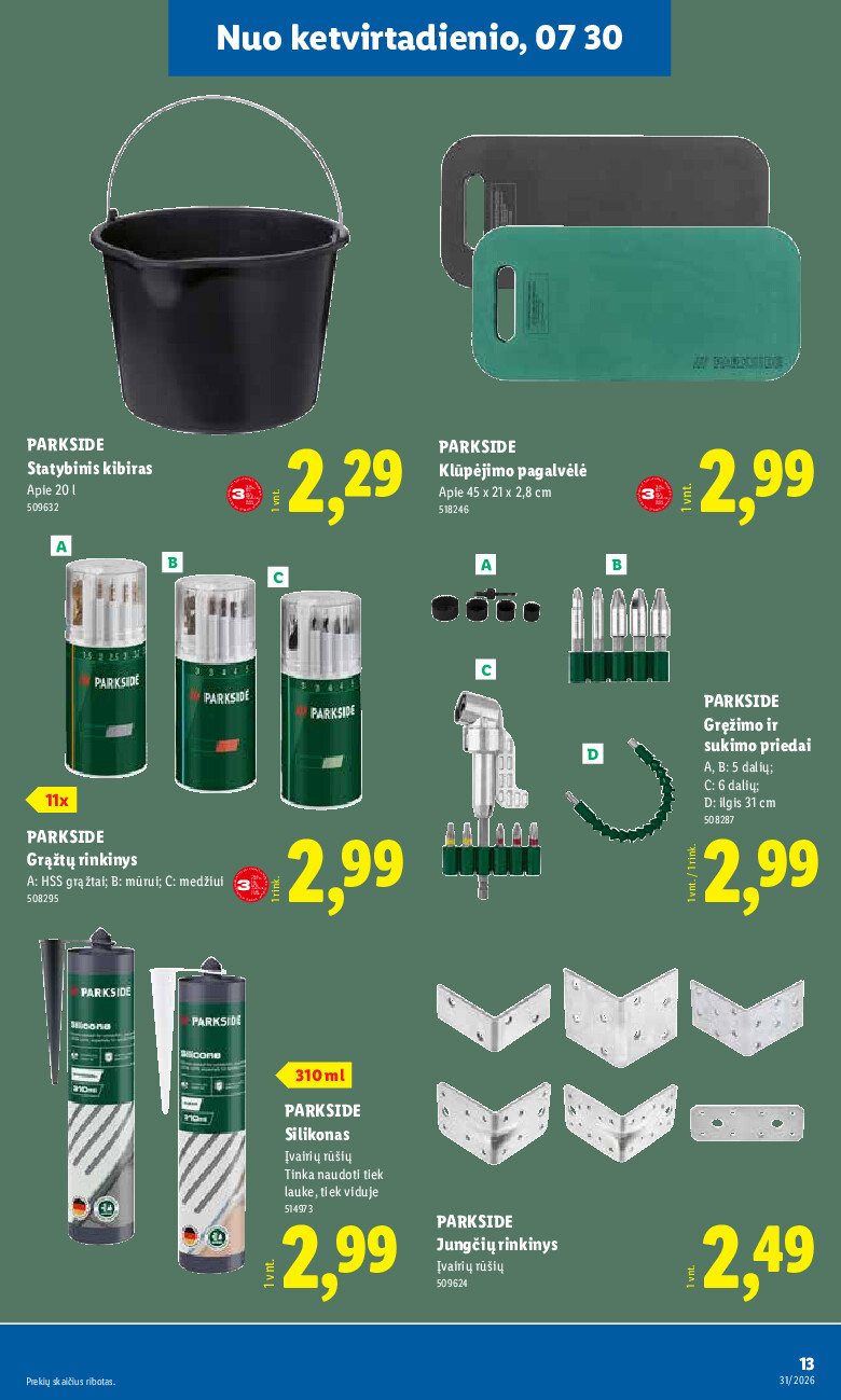 lidl - NE MAISTO PREKIŲ PASIŪLYMAI (2026-07-27 - 2026-08-02) - page: 13