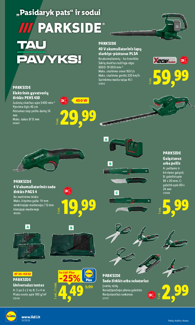 lidl - NE MAISTO PREKIŲ PASIŪLYMAI (2026-07-27 - 2026-08-02) - page: 14