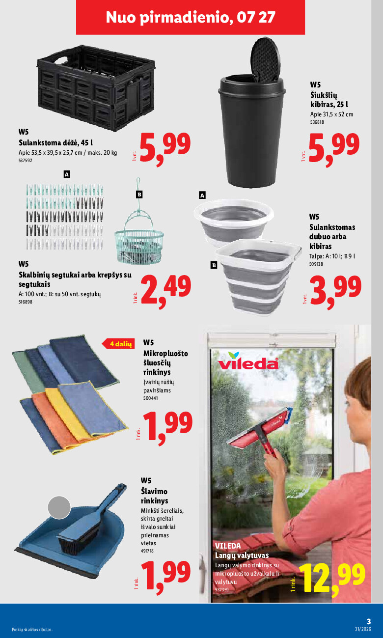 lidl - NE MAISTO PREKIŲ PASIŪLYMAI (2026-07-27 - 2026-08-02) - page: 3