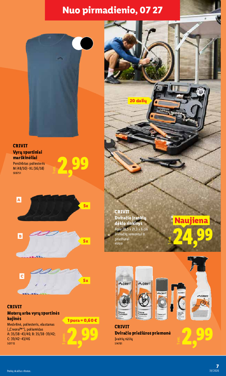 lidl - NE MAISTO PREKIŲ PASIŪLYMAI (2026-07-27 - 2026-08-02) - page: 7