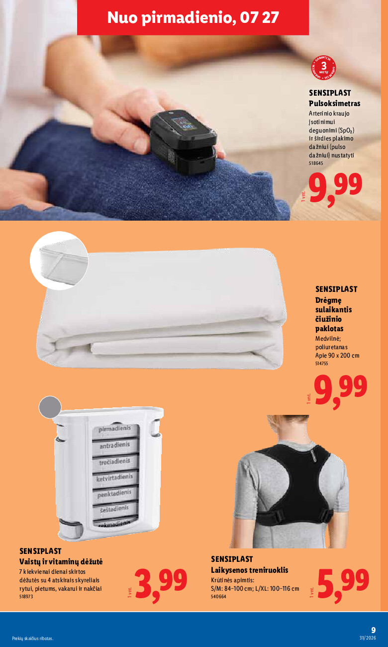 lidl - NE MAISTO PREKIŲ PASIŪLYMAI (2026-07-27 - 2026-08-02) - page: 9