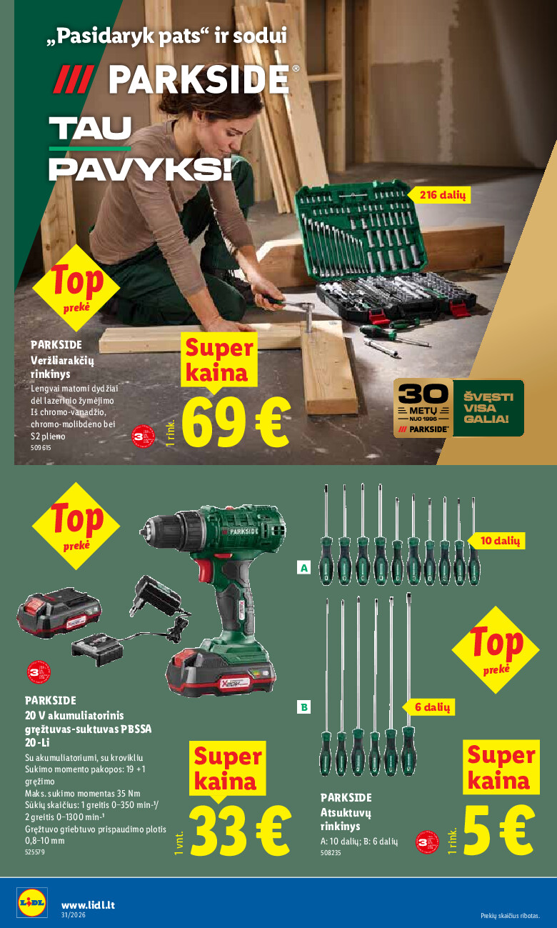 lidl - NE MAISTO PREKIŲ PASIŪLYMAI (2026-07-27 - 2026-08-02) - page: 10