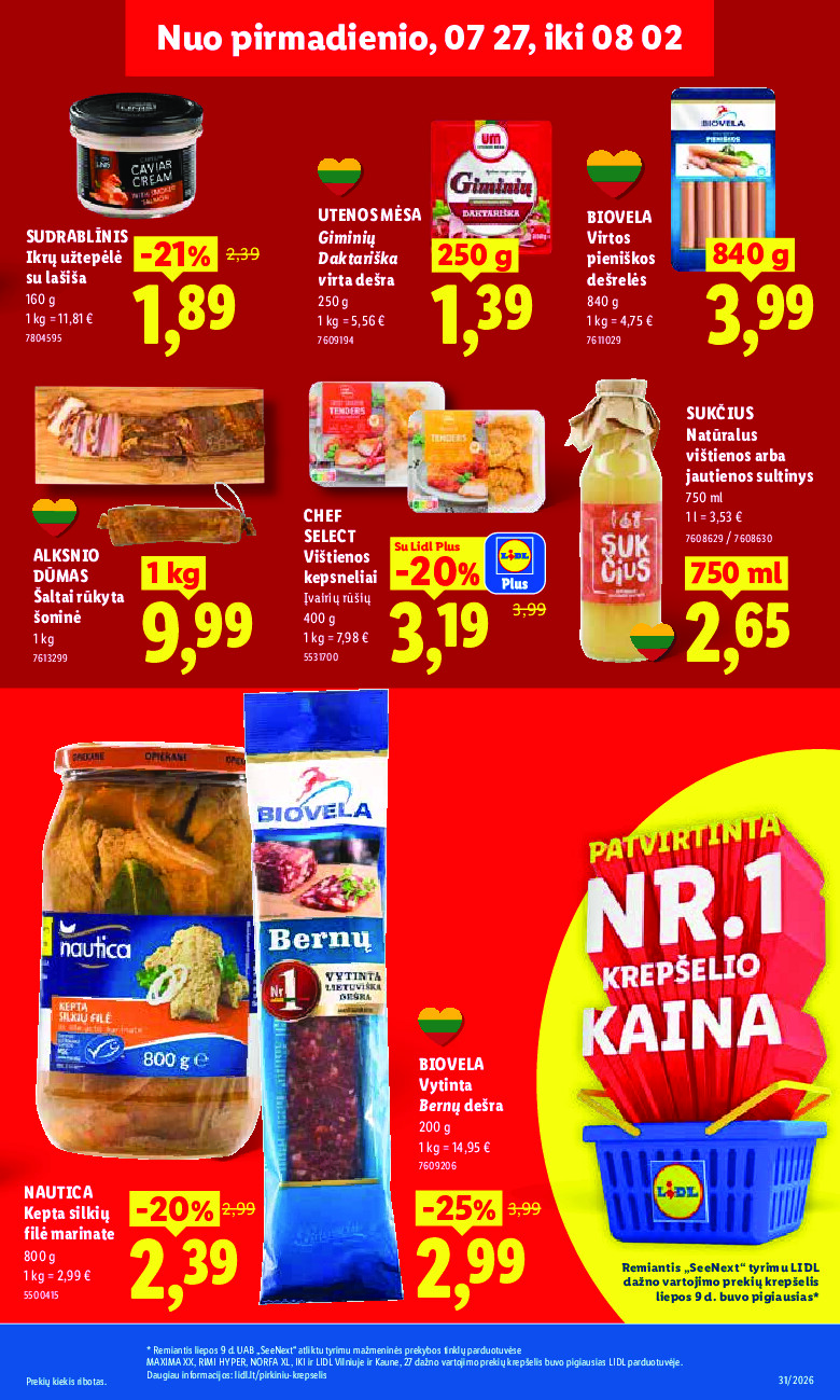 lidl - MAISTO PREKIŲ PASIŪLYMAI (2026-07-27 - 2026-08-02) - page: 19