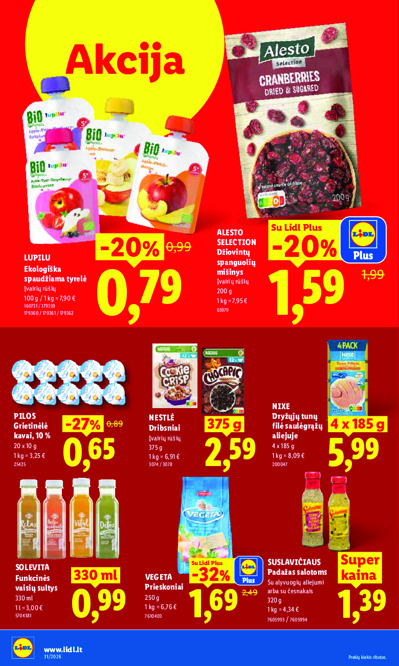 lidl - MAISTO PREKIŲ PASIŪLYMAI (2026-07-27 - 2026-08-02) - page: 20