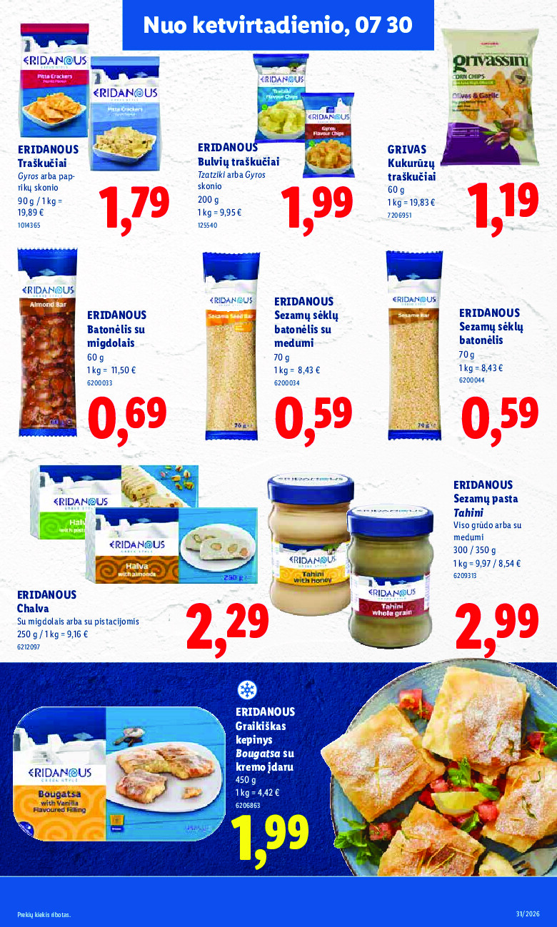 lidl - MAISTO PREKIŲ PASIŪLYMAI (2026-07-27 - 2026-08-02) - page: 31