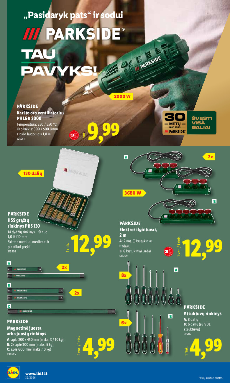lidl - NE MAISTO PREKIŲ PASIŪLYMAI (2026-08-03 - 2026-08-09) - page: 20
