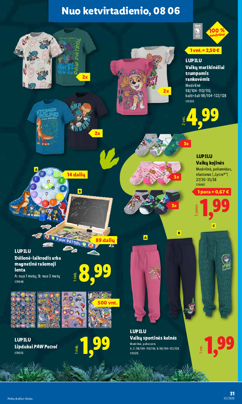 lidl - NE MAISTO PREKIŲ PASIŪLYMAI (2026-08-03 - 2026-08-09) - page: 31