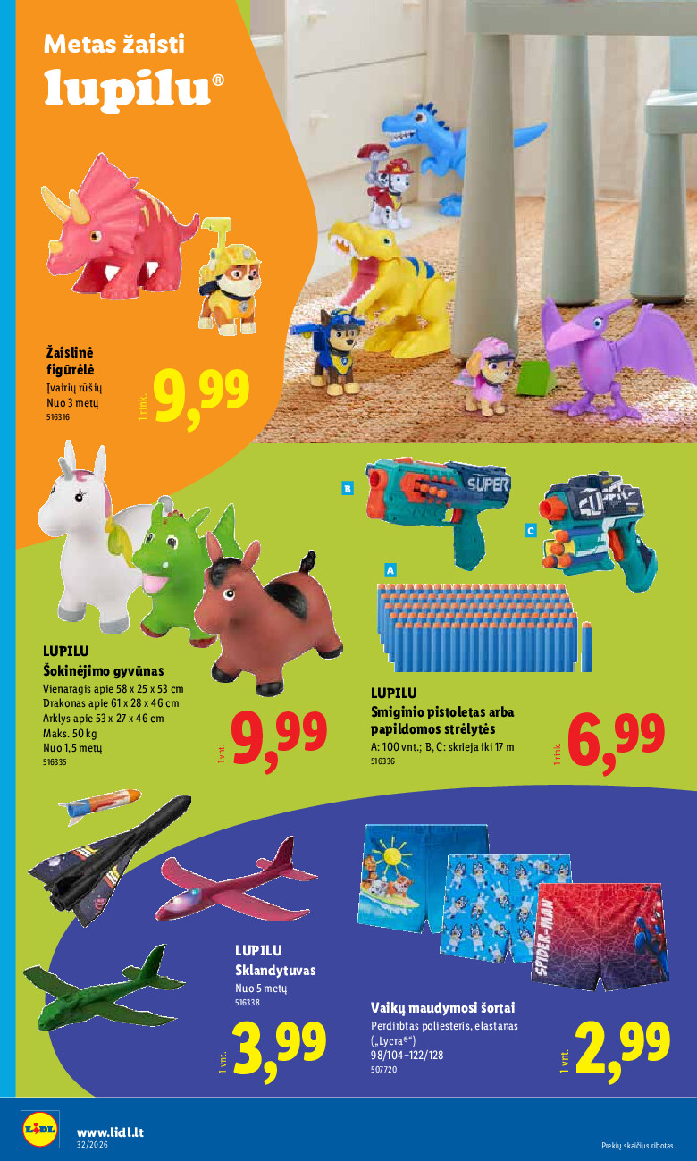 lidl - NE MAISTO PREKIŲ PASIŪLYMAI (2026-08-03 - 2026-08-09) - page: 32