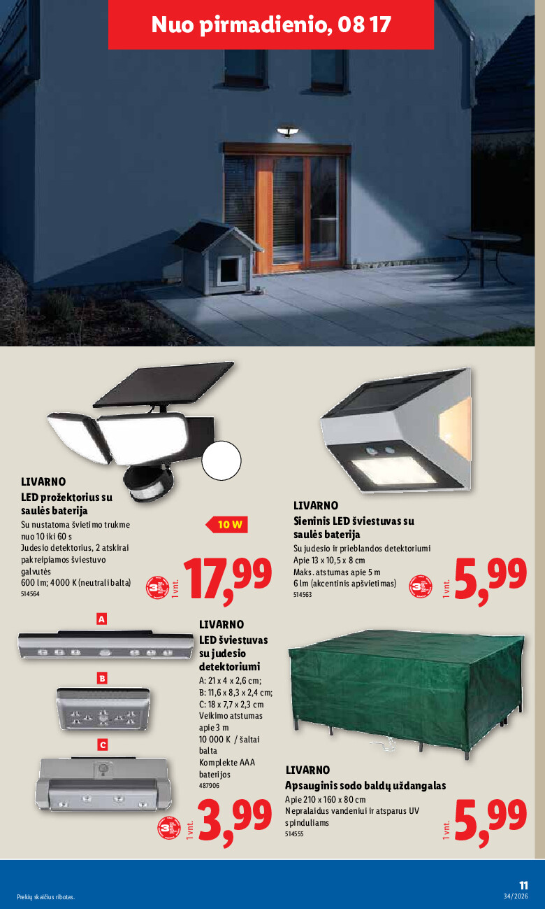 lidl - NE MAISTO PREKIŲ PASIŪLYMAI (2026-08-17 - 2026-08-23) - page: 11