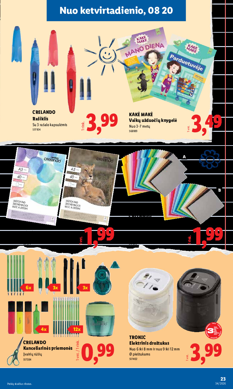 lidl - NE MAISTO PREKIŲ PASIŪLYMAI (2026-08-17 - 2026-08-23) - page: 23
